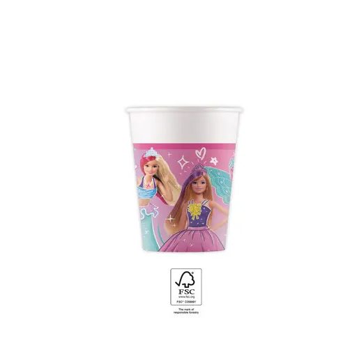 Barbie Fantasy Papierbecher 8 Stk 200 ml FSC