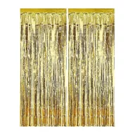   Farbe Goldene Vorhänge, 2 m langer Vorhang für Türöffnungen