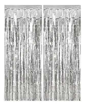 Farbe Silberne Vorhänge, Silberne Türvorhang 2 m