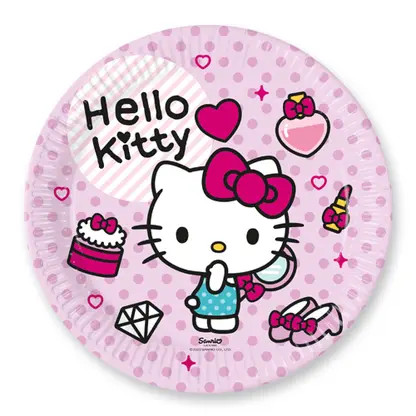 Hello Kitty Fashion Pappteller (8 Stücke) 23 cm FSC