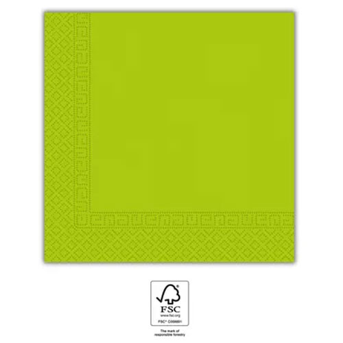 Grün Unicolour Light Green Serviette 20 Stk. 33x33 cm FSC