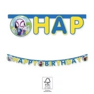 Spiderman Spidey  Happy Birthday Schild FSC 2 m