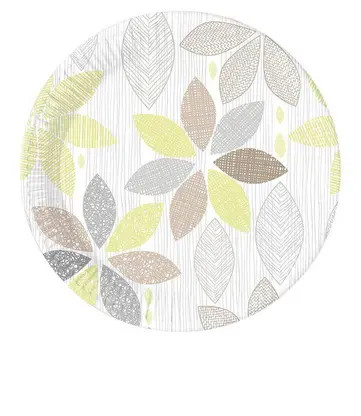 Blume Foliage Blatt Pappteller 8 Stk 23 cm