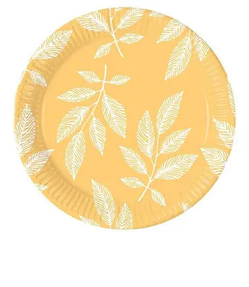 Orange Leaves Pappteller (8 Stücke) 23 cm