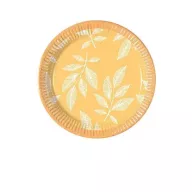 Blume Orange Leaves Blatt Papier Teller 8 Stk 20 cm