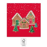 Weihnachten Gingerhouses i Serviette 20 Stk 33x33 cm FSC