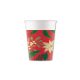 Weihnachten Holly Poinsettia i Papiergefäß 8 Stck 200 ml FSC