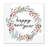 Neujahr Wreath Happy New Year Serviette 20 Stk. 33x33 cm FSC