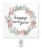 Neujahr Wreath Happy New Year Serviette 20 Stk. 33x33 cm FSC