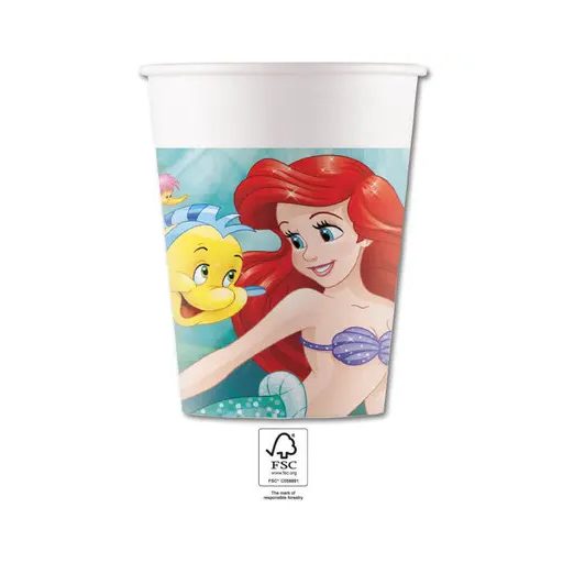 Disney Prinzessin Ariel Curious Papierbecher 8er-Pack 200 ml FSC