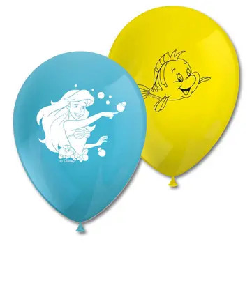 Disney Prinzessinnen Ariel Curious Luftballon, Set mit 8 Stück