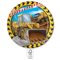 Baustelle Grabber Papierteller 8 Stk. 23 cm FSC