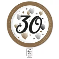   Geburtstag Milestone Happy Birthday 30 Pappteller 8 Stk 23 cm FSC