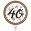 Geburtstag Milestone Happy Birthday 40 Pappteller 8 Stk. 23 cm FSC