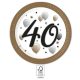 Geburtstag Milestone Happy Birthday 40 Pappteller 8 Stk. 23 cm FSC