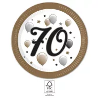   Geburtstag Milestone Happy Birthday 70 Pappteller 8er Pack 23 cm FSC