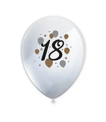 Happy Birthday 18 Milestone Ballon, Luftballon 6 Stück 11 Zoll (27,5 cm)