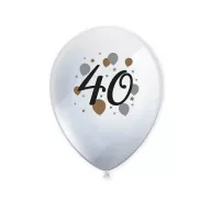   Geburtstag Milestone Happy Birthday 40 Ballon, 6er-Set, 11 Zoll (27,5 cm)