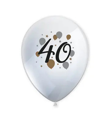 Happy Birthday 40 Milestone Ballon, Luftballon 6 Stück 11 Zoll (27,5 cm)