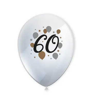 Happy Birthday 60 Milestone Ballon, Luftballon 6 Stück 11 Zoll (27,5 cm)