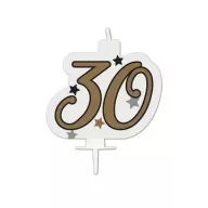   Geburtstag Milestone Happy Birthday Goldene Tortenkerze, Nummer 30 Kerze