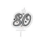 Geburtstag Milestone Happy Birthday Silber Tortenkerze, Zahlenkerze 80