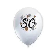   Geburtstag Milestone Happy Birthday 80 Ballons, 6 Stück 11 Zoll (27,5 cm)