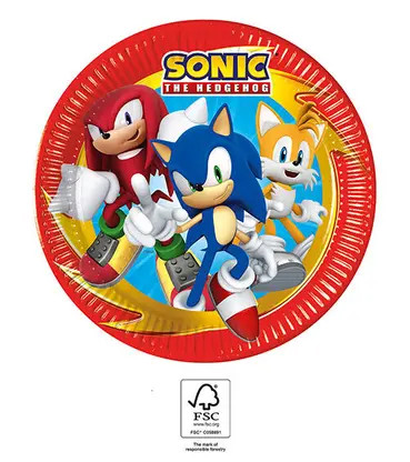 Sonic, the Hedgehog Saga Pappteller (8 Stücke) 23 cm FSC