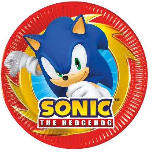Sonic the Hedgehog Sega Sonic the Hedgehog Pappteller, 8 Stk., 20 cm, FSC