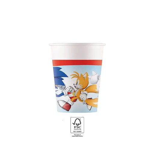 Sonic the Hedgehog Sega Sonic the Hedgehog Papierbecher 8 Stk. 200 ml FSC