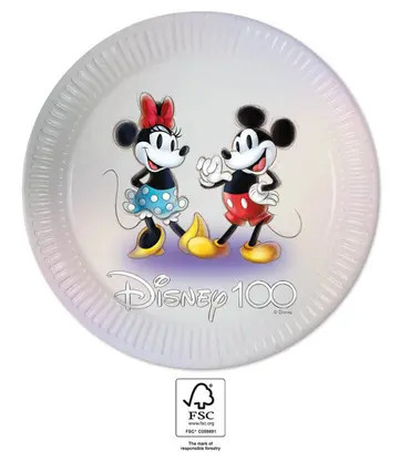 Disney 100 Pappteller (8 Stücke) 23 cm FSC