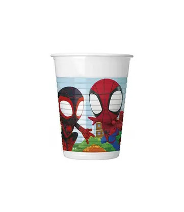 Spiderman Spidey Kunststoff Becher 8 Stück 200 ml
