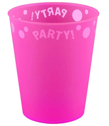 Party Fuchsia Fluorescent Fuchsia Mikro Premium Kunststoffbecher 250 ml