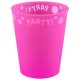 Fuchsia Fluorescent Mikro-Premium Becher aus Kunststoff 250 ml