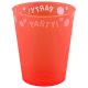 Party Orange Fluorescent Orange Micro Premium Kunststoffbecher 250 ml