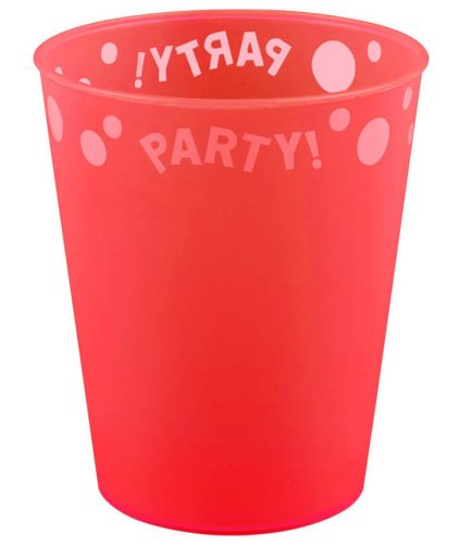 Party Red Roter Mikro Premium Kunststoffbecher 250 ml
