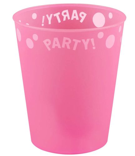Party Pink Rosa micro Premium Kunststoffbecher 250 ml