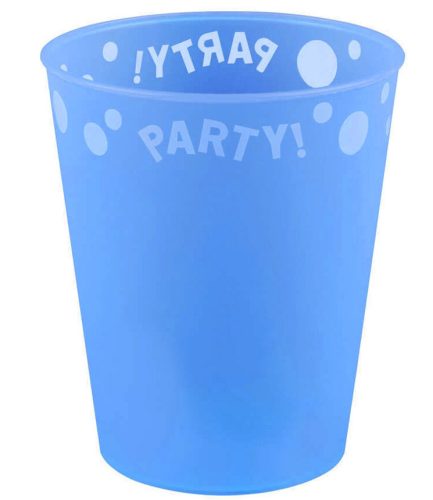 Party Blue Blauer Mikro-Premium-Kunststoffbecher 250 ml