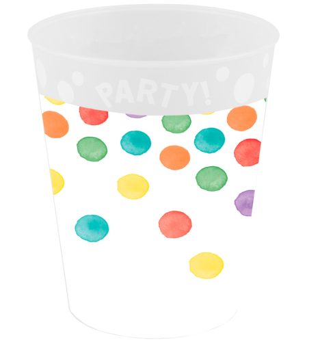Multiwatercolor Party Mikro-Premium Becher aus Kunststoff 250 ml