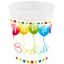 Geburtstag Streamers Happy Birthday Mikro Premium Plastikbecher 250 ml