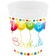 Geburtstag Streamers Happy Birthday Mikro Premium Plastikbecher 250 ml