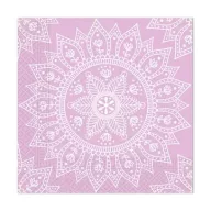 Farbe Purple White Mandala Serviette 20 Stk., 33x33 cm FSC
