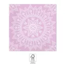 Farbe Purple White Mandala Serviette 20 Stk., 33x33 cm FSC