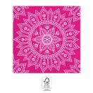 Farbe Fuchsia White Mandala Serviette 20 Stk, 33x33 cm FSC