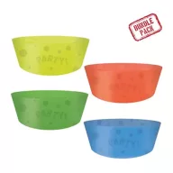   Farbe halbtransparenter Kunststoff-Tiefteller, 4er-Set, 12 cm