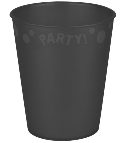 Party Black Schwarzer Mikro-Premium-Kunststoffbecher 250 ml