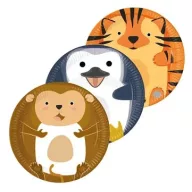 Tiere Zoo Pappteller 8 Stk 23 cm FSC