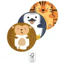 Tiere Zoo Pappteller 8 Stk 23 cm FSC