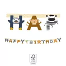Tiere Zoo Happy Birthday Zeichen FSC 2 m