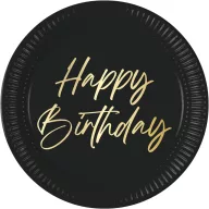 Geburtstag Elegant Happy Birthday Pappteller 8 Stk 23 cm FSC